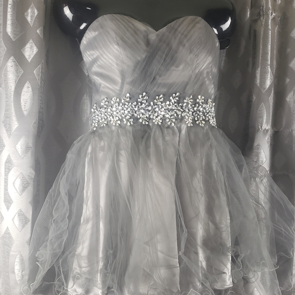 SILVER SHORT DRESS